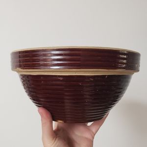 Vintage stoneware brown bowl